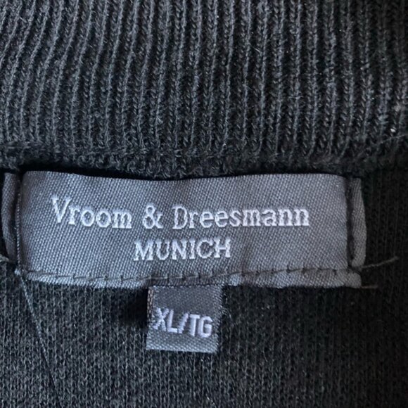 Men's Vroom  Dreesmann Sweater XL Black Burgundy - Picture 3 of 3